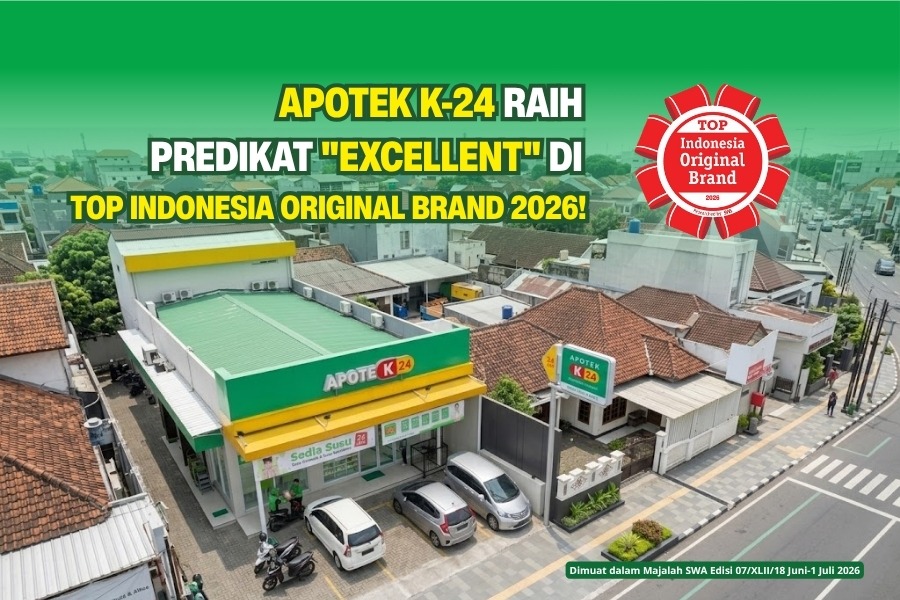Apotek K-24 Raih Top Indonesia Original Brand 2026, Merek Kuat!